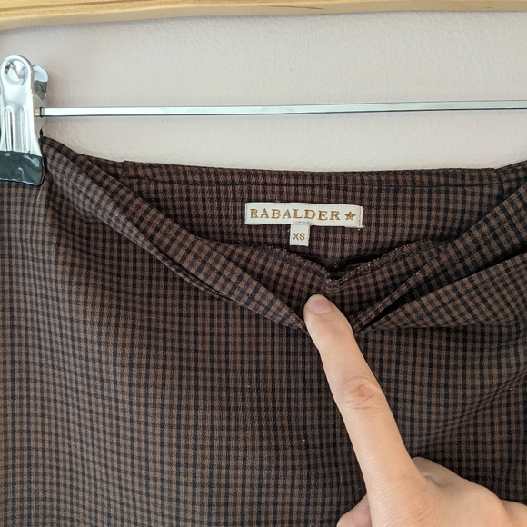 Brown Gingham Skirt - Picture 5 of 5
